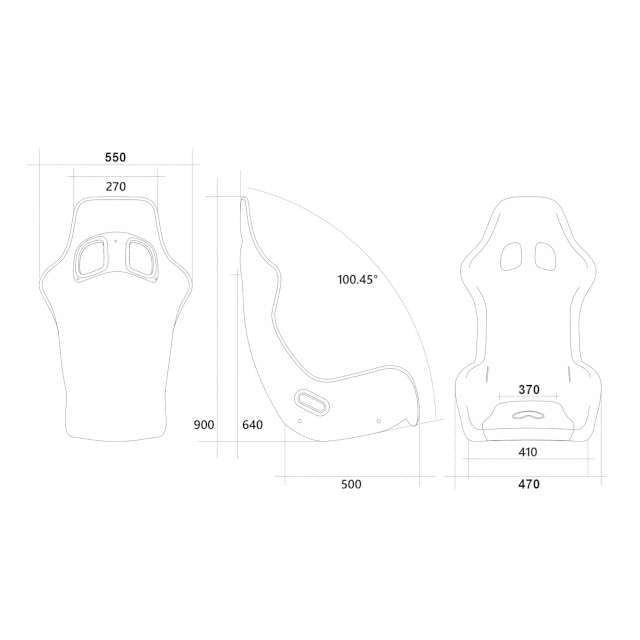 Siege baquet fibre cross Atech - 2025 - SUR COMMANDE
