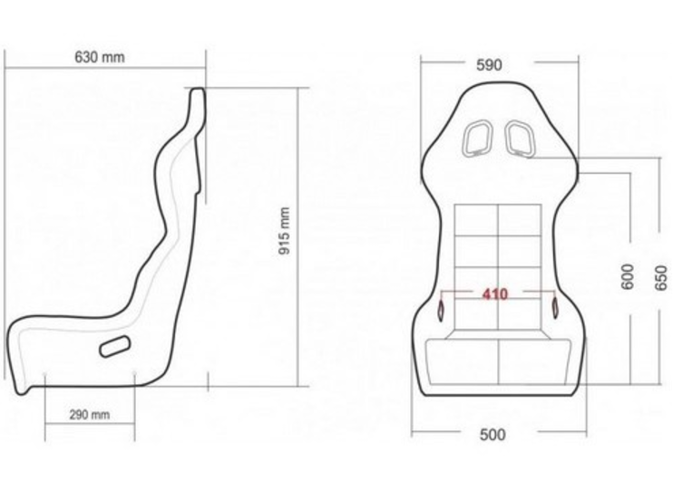 Siege baquet FIA Good race RTS (taille XL) skai noir SUR COMMANDE