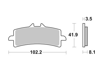 Paire de plaquette pour etrier de frein Or Brembo M4.32