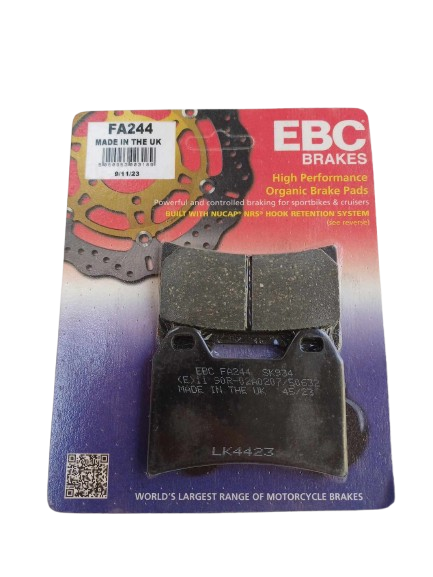 Paire de plaquettes EBC FA244 pour étrier radial Brembo P4x32