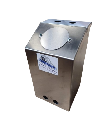 Caisson aluminium pour réservoir essence ATL vertical 10 litres