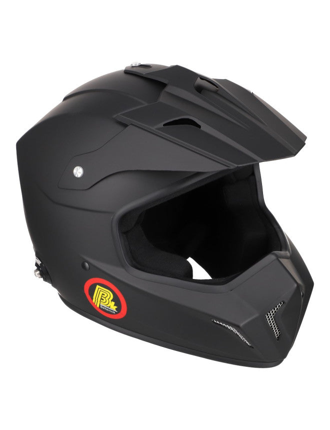 Casque cross FIA avec clip hans - NOIR