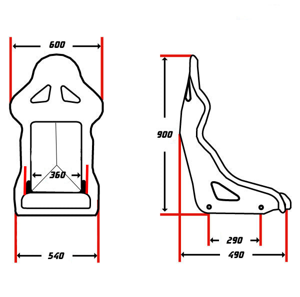 Siège baquet skaï FIA