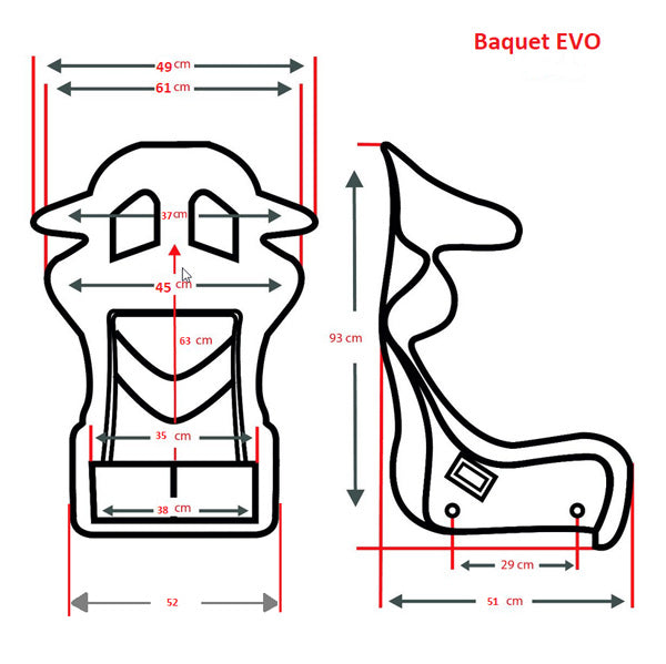 Siège baquet FIA à oreille